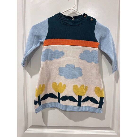 Munich Blue Baby Girl Toddler Infant Child Lot Of 3 Sweater Dresses 12-18 Months - Picture 13 of 16